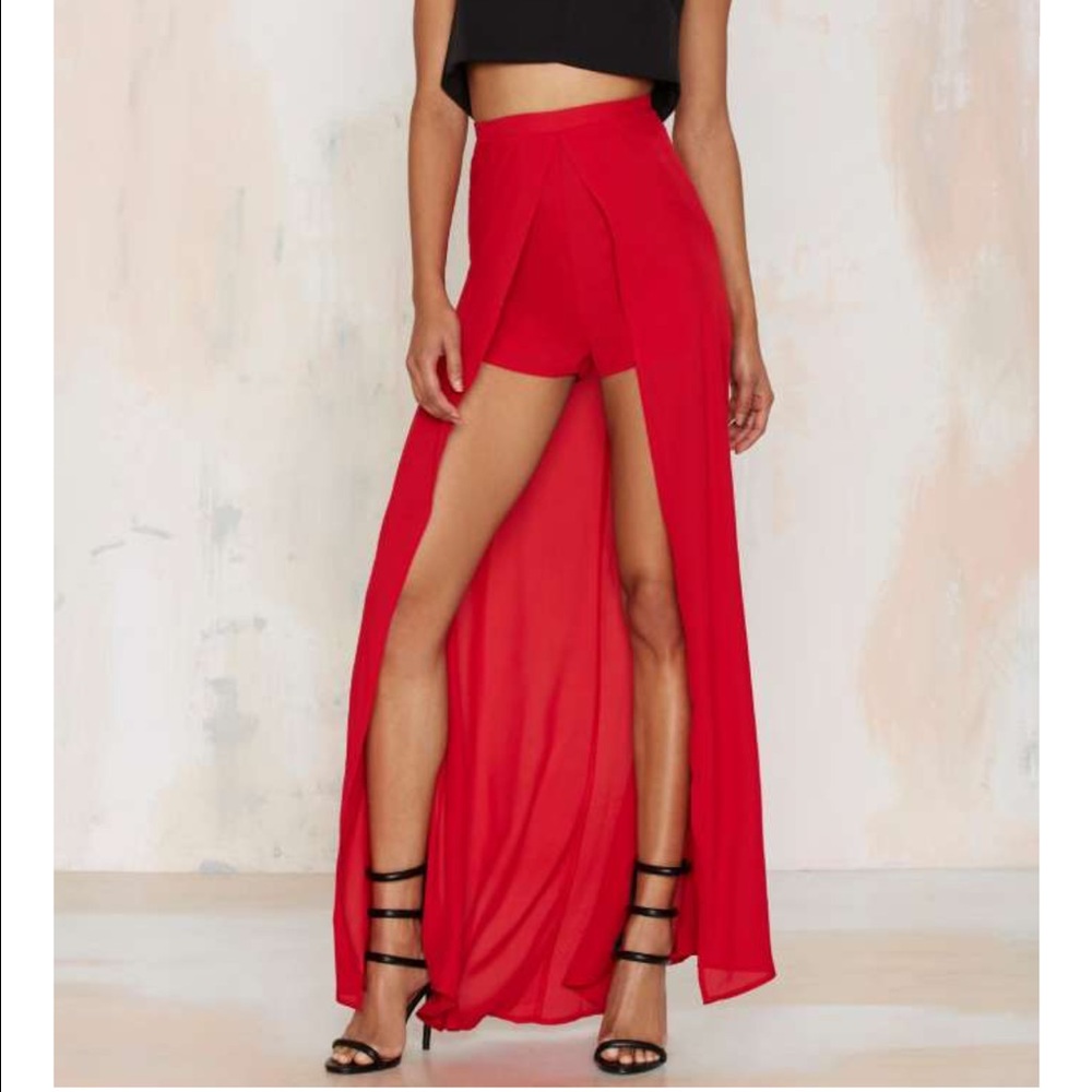 Analisa Layered Shorts - Red